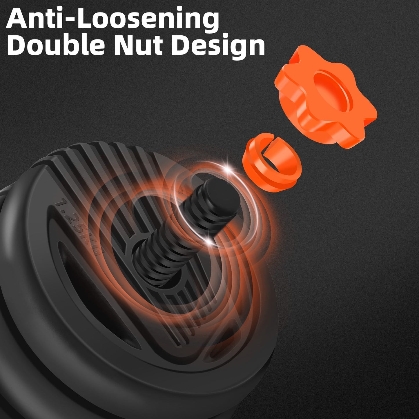 Adjustable 55 lb Dumbbell Set in Black and Orange