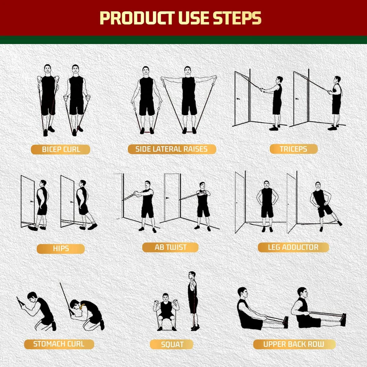 Professional Resistance Bands for Strength Training - Exercise Bands with Handles for Home Workouts for Men and Women
