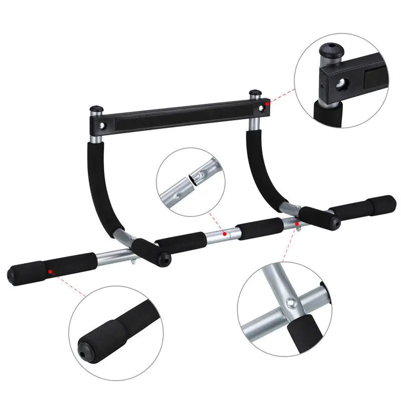 Adjustable Chin-Up Bar for Home Workouts - Door Frame Horizontal Pull-Up Bar for Fitness Training