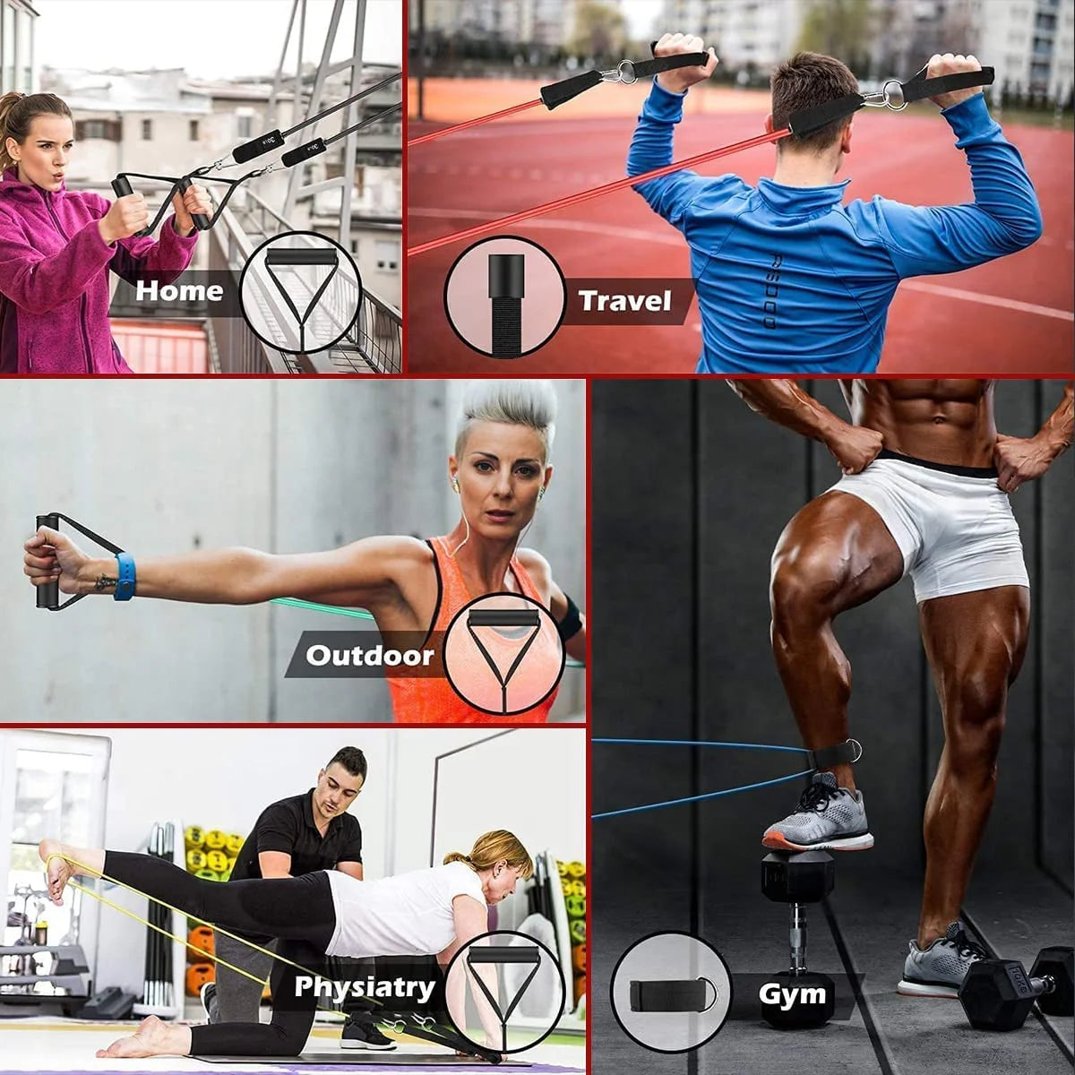 Professional Resistance Bands for Strength Training - Exercise Bands with Handles for Home Workouts for Men and Women