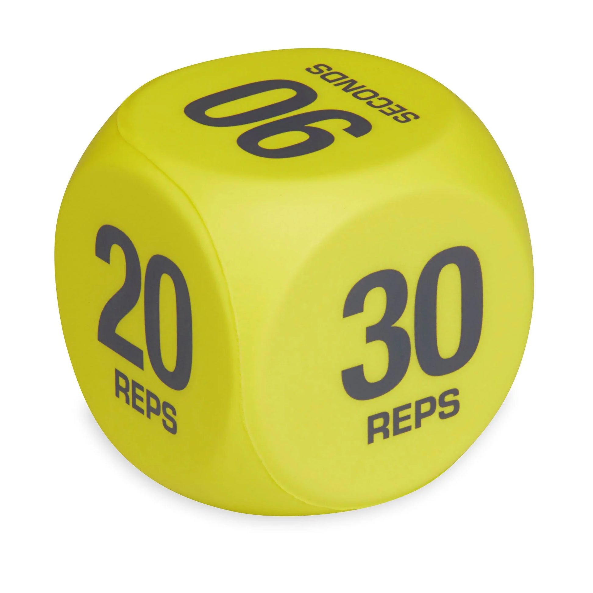 Foam 6-Sided Exercise Workout Dice, Set of 2, Yellow, Suitable for Adults Ages 18+