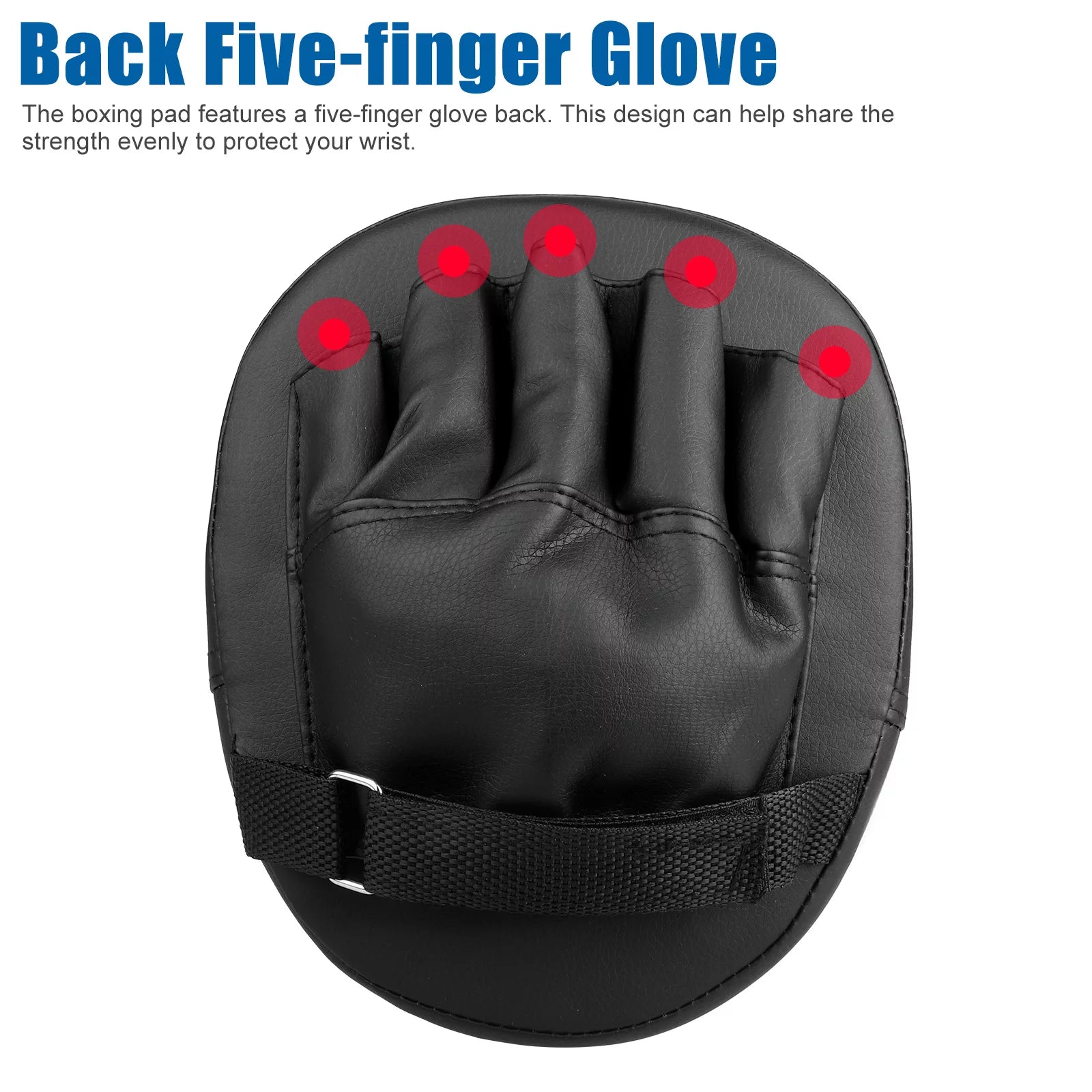 2-Piece Boxing Mitts - PU Leather MMA Punching and Kicking Training Hand Pads, Perfect for Karate, Muay Thai, and Sparring