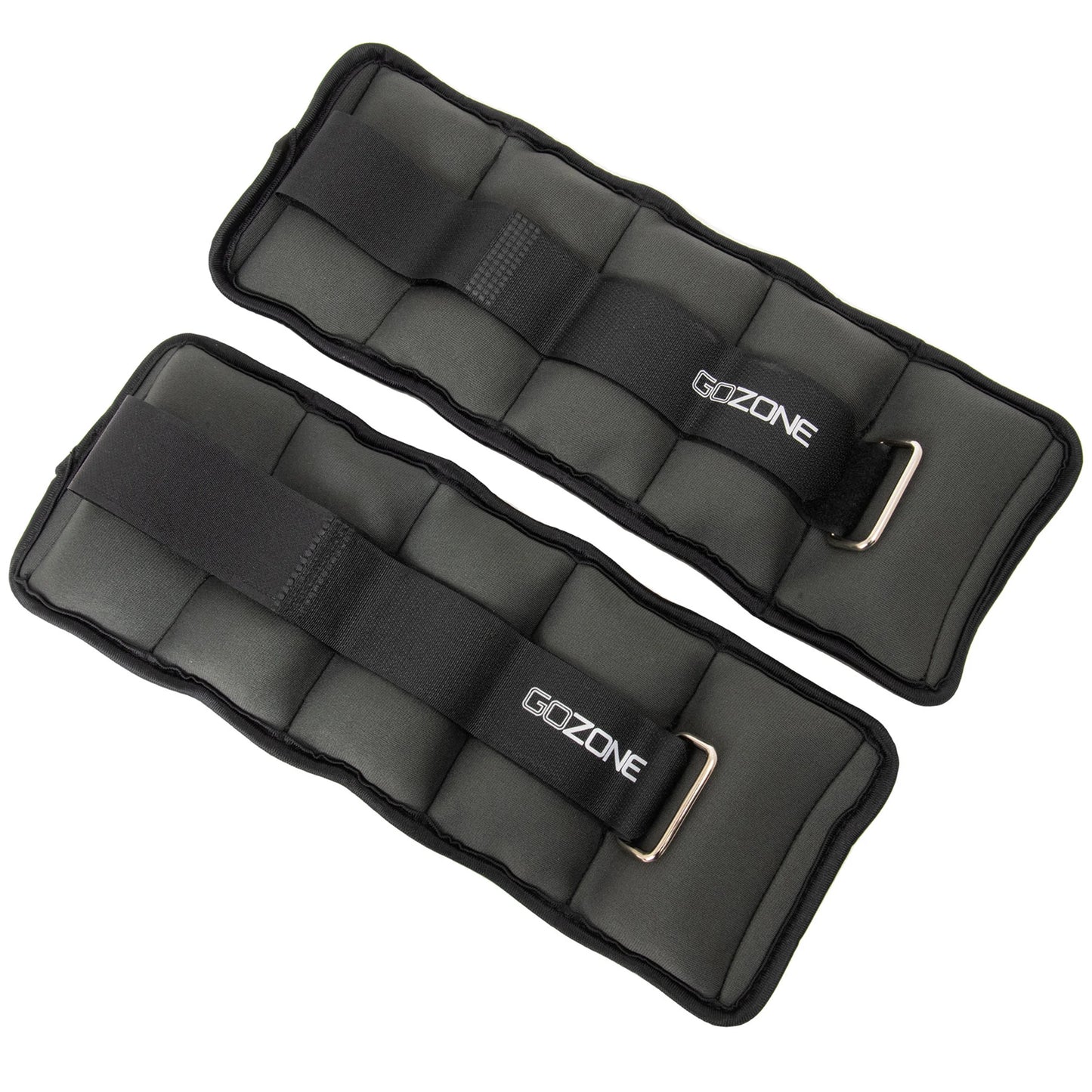 Adjustable 2 lbs Ankle or Wrist Weights for Exercise - Black