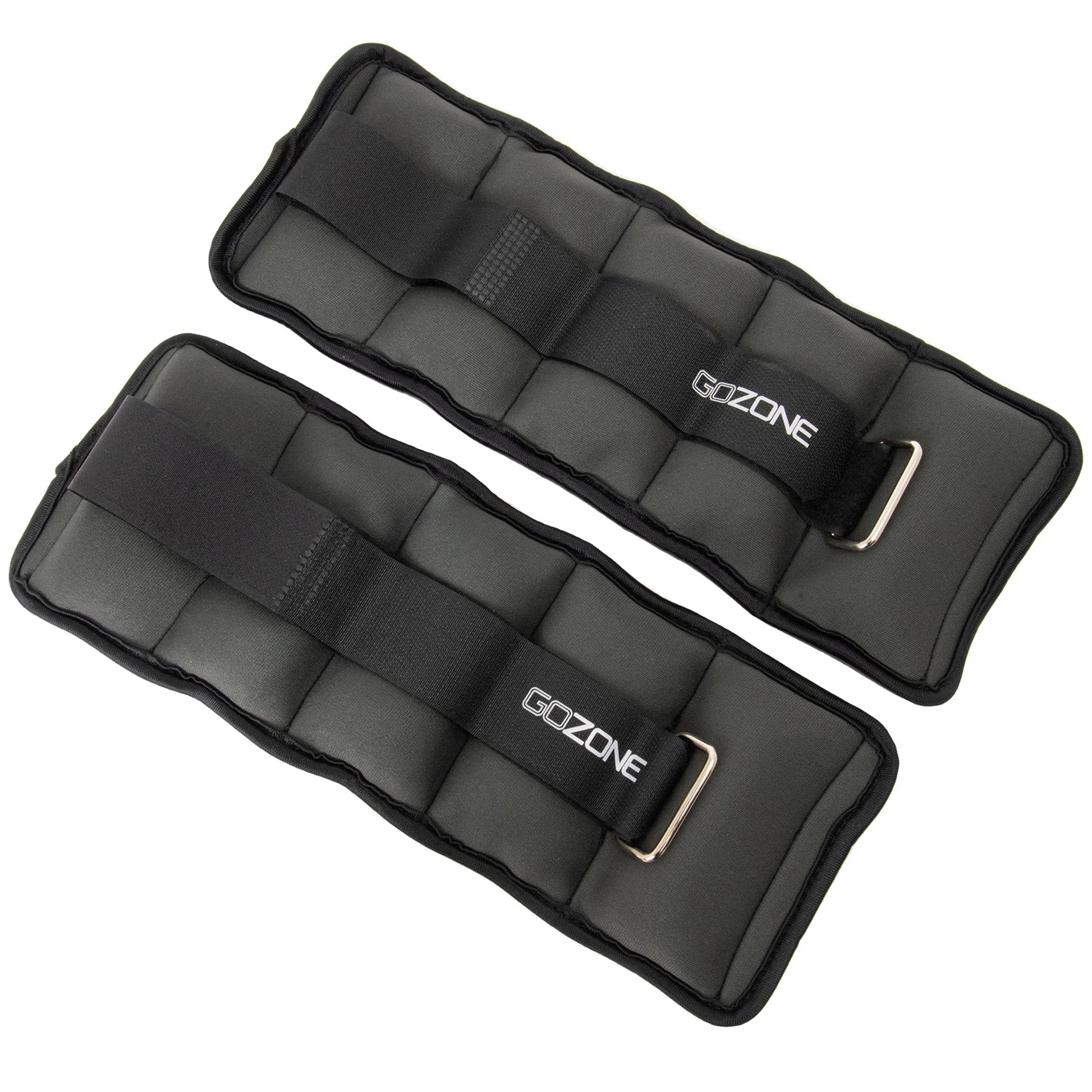 Adjustable 2 lbs Ankle or Wrist Weights for Exercise - Black
