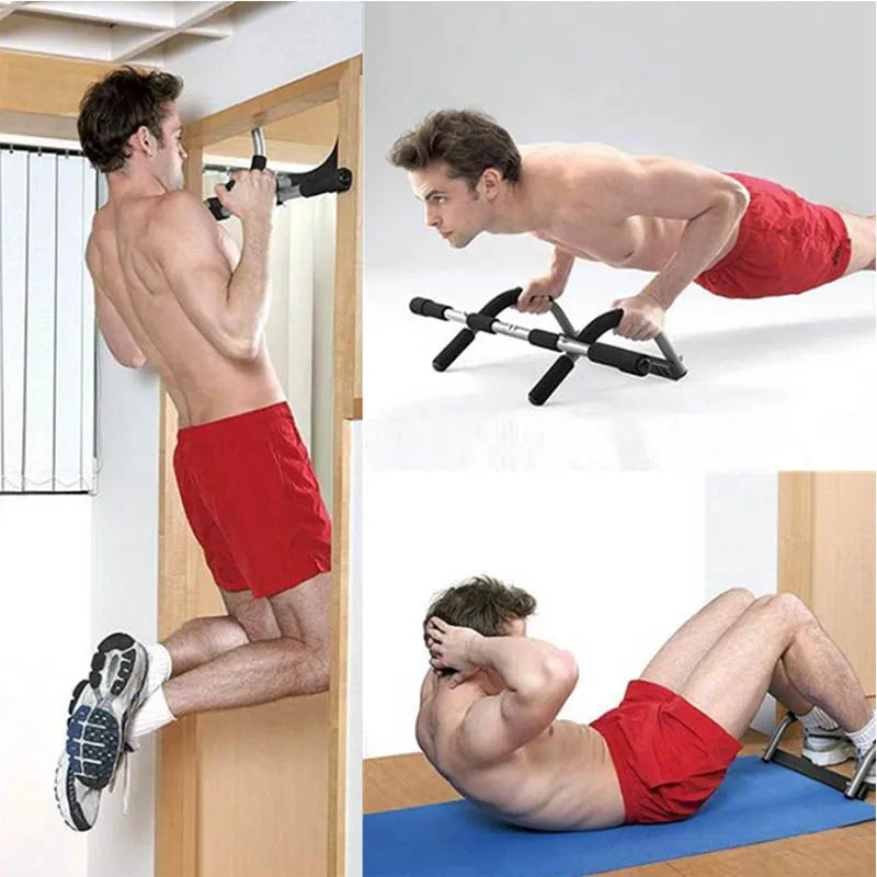 Adjustable Chin-Up Bar for Home Workouts - Door Frame Horizontal Pull-Up Bar for Fitness Training