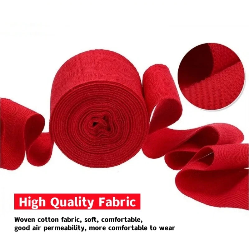 2 Rolls of 2.5M Cotton Boxing Bandages for MMA and Sanda Competition Gloves