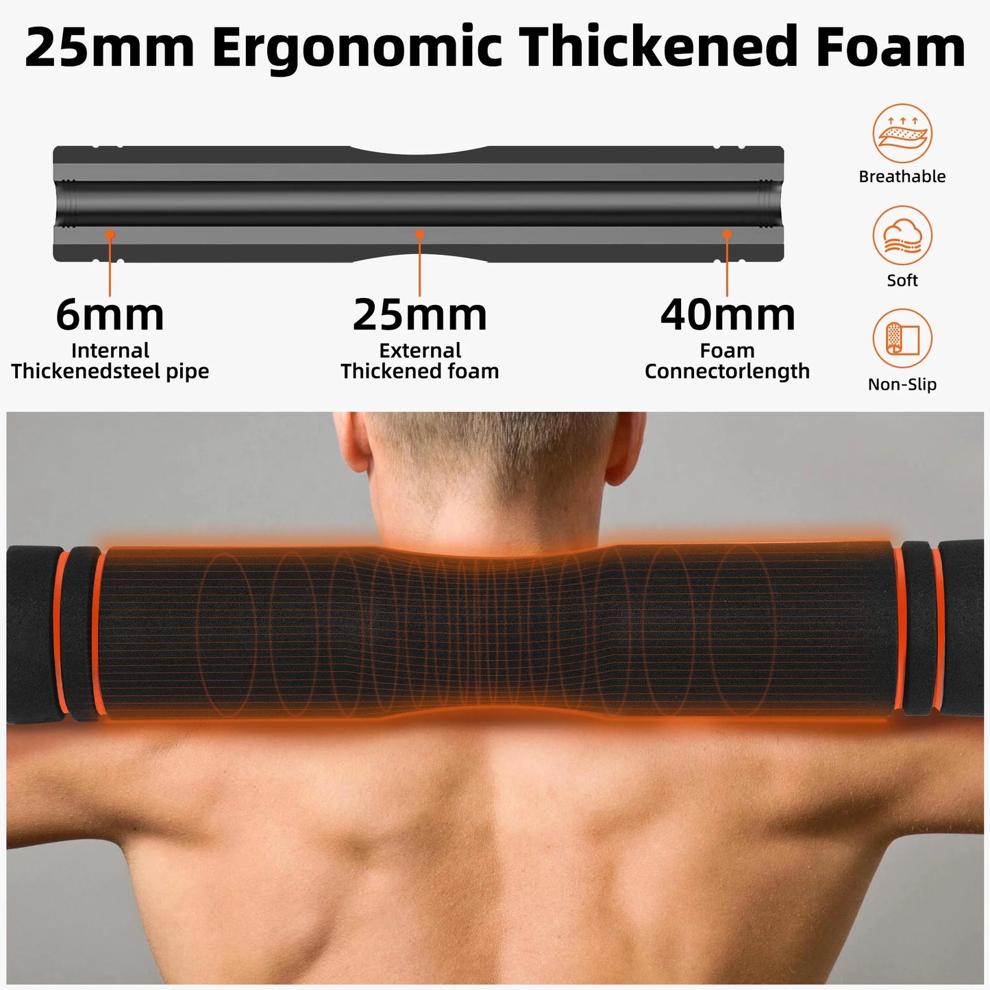 Adjustable 55 lb Dumbbell Set in Black and Orange