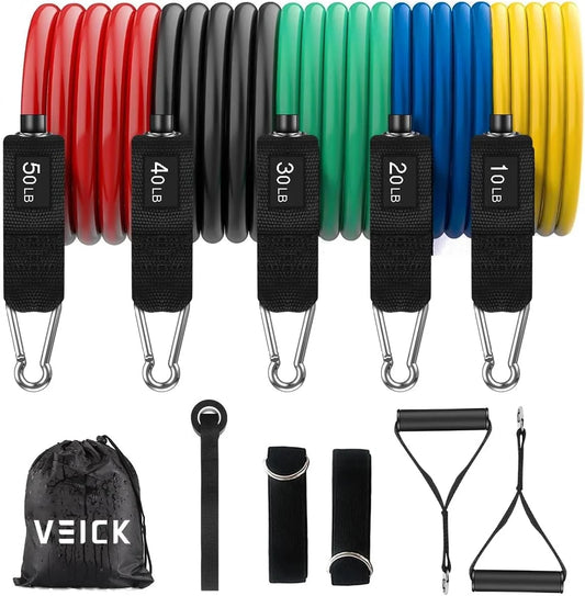 Professional Resistance Bands for Strength Training - Exercise Bands with Handles for Home Workouts for Men and Women